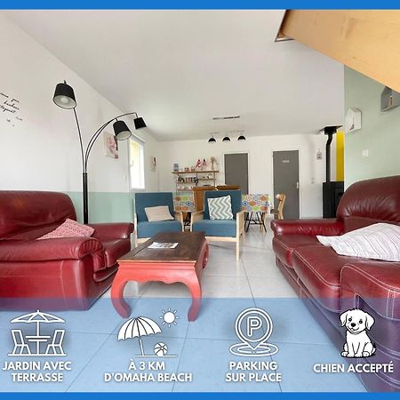 Sweet Omaha Belle Maison Recente Lumineuse Et Cosy Bien Equipee Jardin Clos 15 Mn A Pied Plage Omaha Beach Et Proche De Bayeux & Port En Bessin Saint-Laurent-sur-Mer Eksteriør bilde