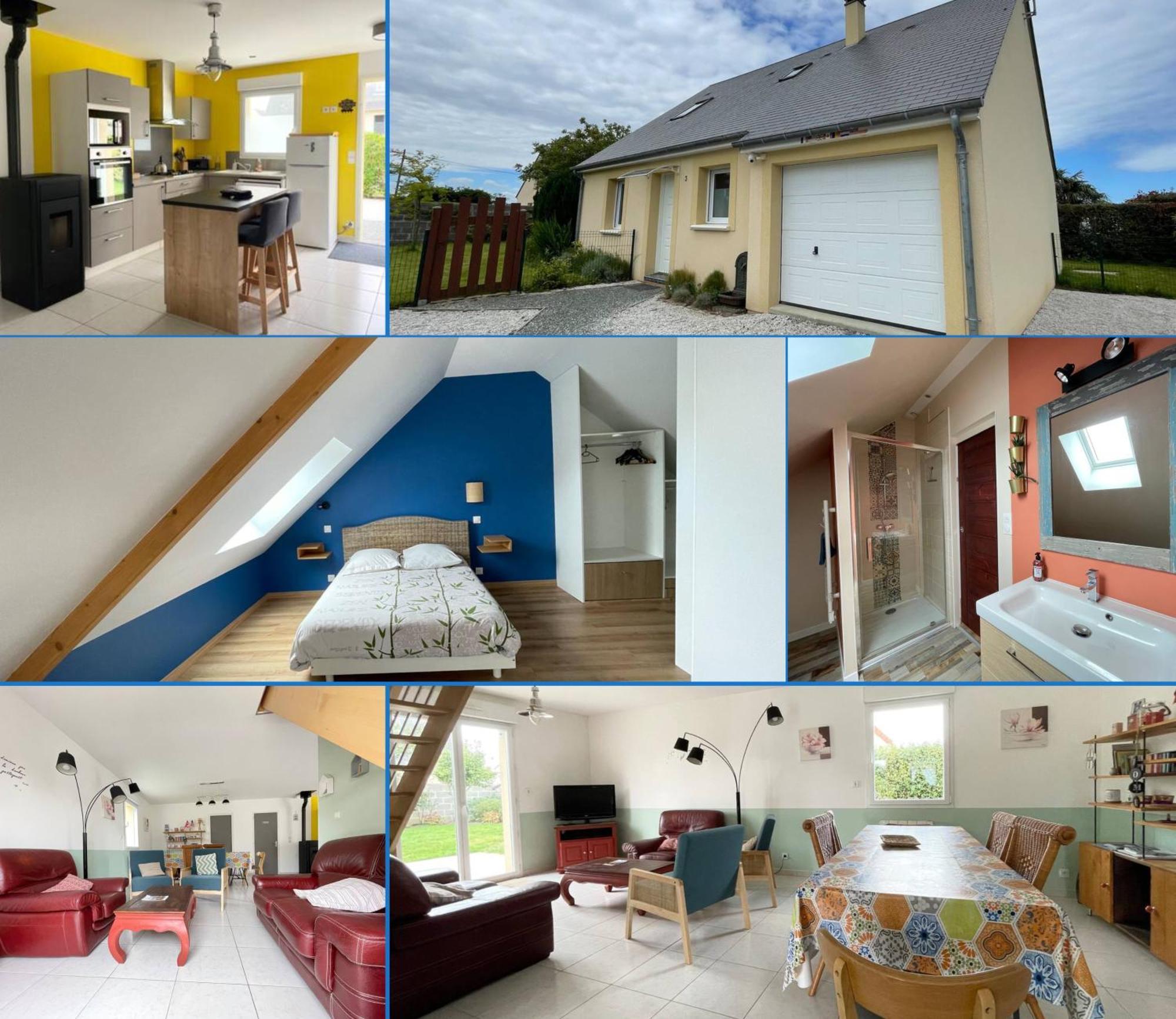 Sweet Omaha Belle Maison Recente Lumineuse Et Cosy Bien Equipee Jardin Clos 15 Mn A Pied Plage Omaha Beach Et Proche De Bayeux & Port En Bessin Saint-Laurent-sur-Mer Eksteriør bilde